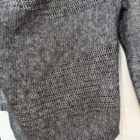 NEW Lucky Brand Fly Away Cardigan Sweater Open Front Knit Women’s XS Navy Cream - Picture 5 of 9